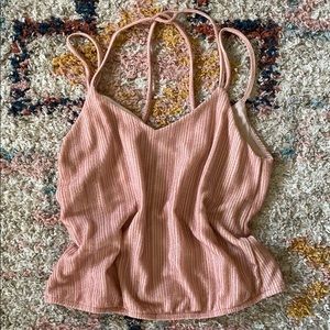 Strappy metallic and sparkle express top